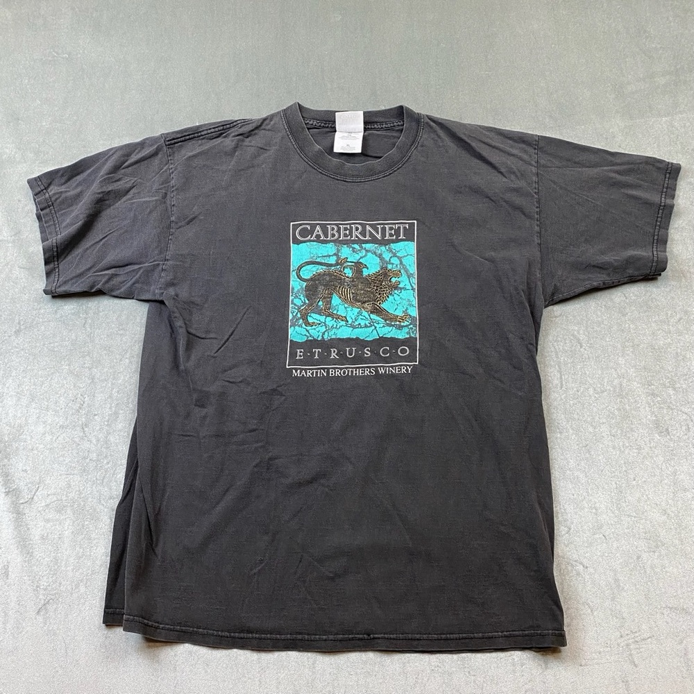 VTG Cabernet Etrusco Martin Brothers Winery Graphic T Shirt Men’s XL
